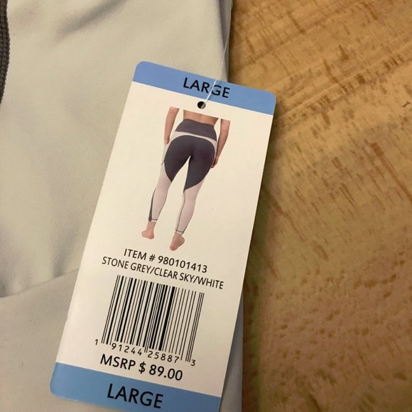 Active Life Pants - Active Life Women's Color Block with mesh Leggings -Size Large- Multi-Colored